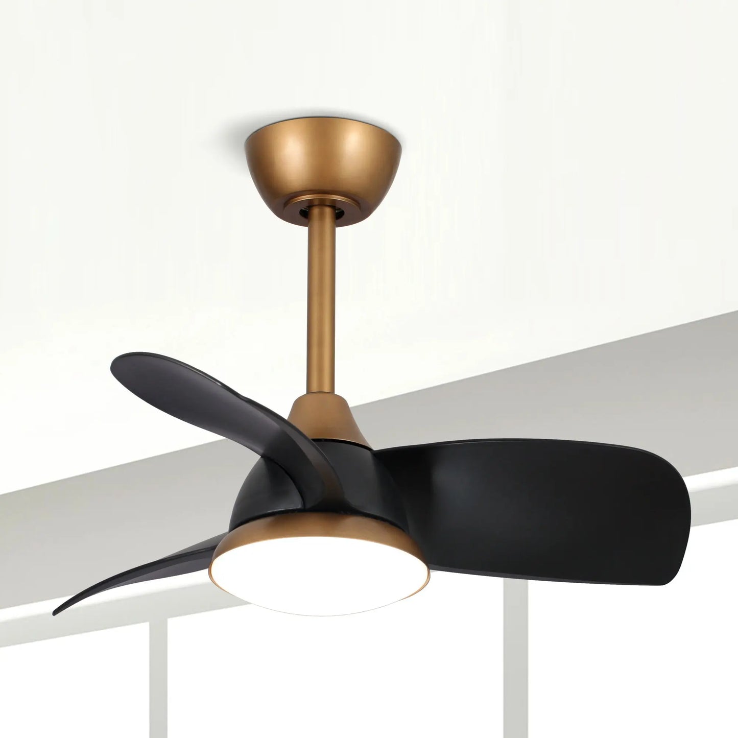 Parrot Uncle 28-Inch Modern DC Motor Indoor 3 Reversible Blades Ceiling Fan with LED Lighting and Remote Control, 3000/4000/6000K