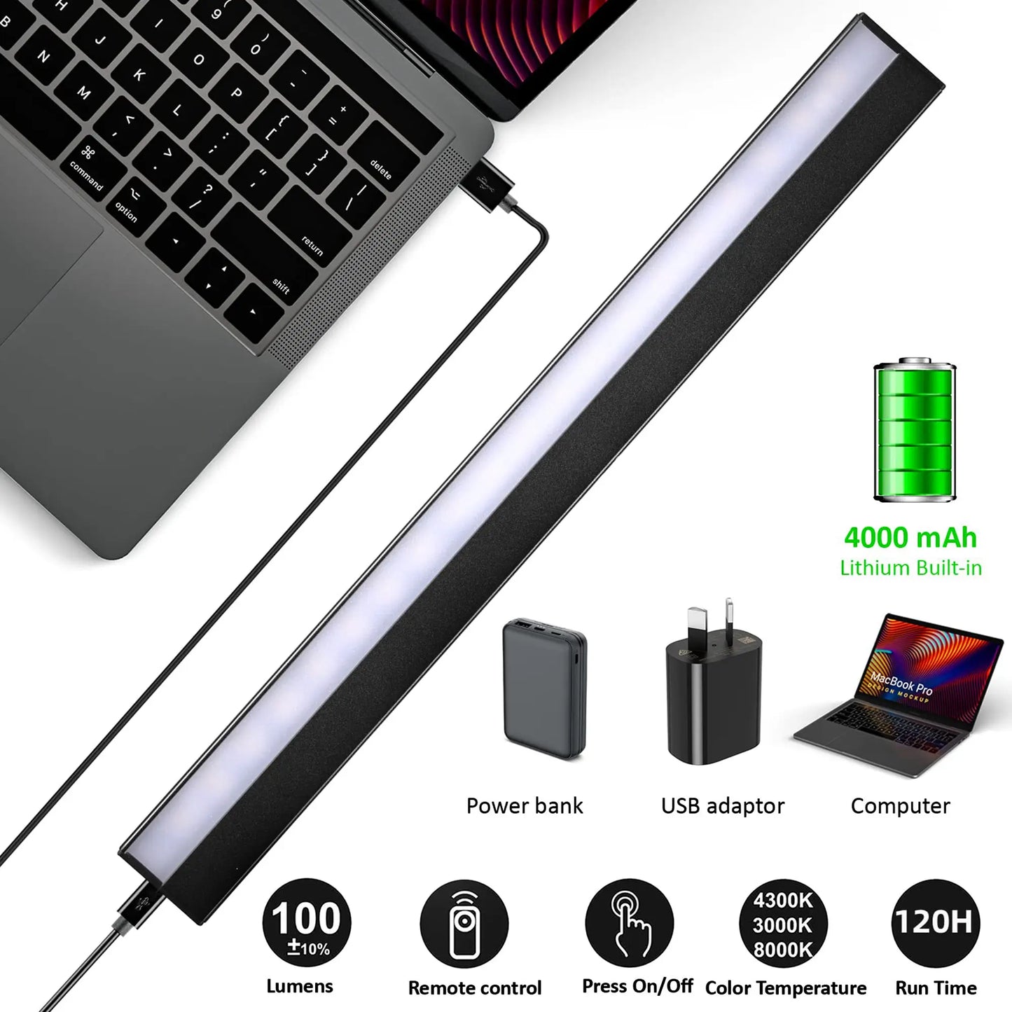 1Pcs Picture Light, Rechargeable Picture Light with Remote,Wireless Battery Painting Light with 3 Lighting Colors,Art Light Display Lamp with Dimmable Timer, Full Metal Picture Light for Picture Gallery Dart
