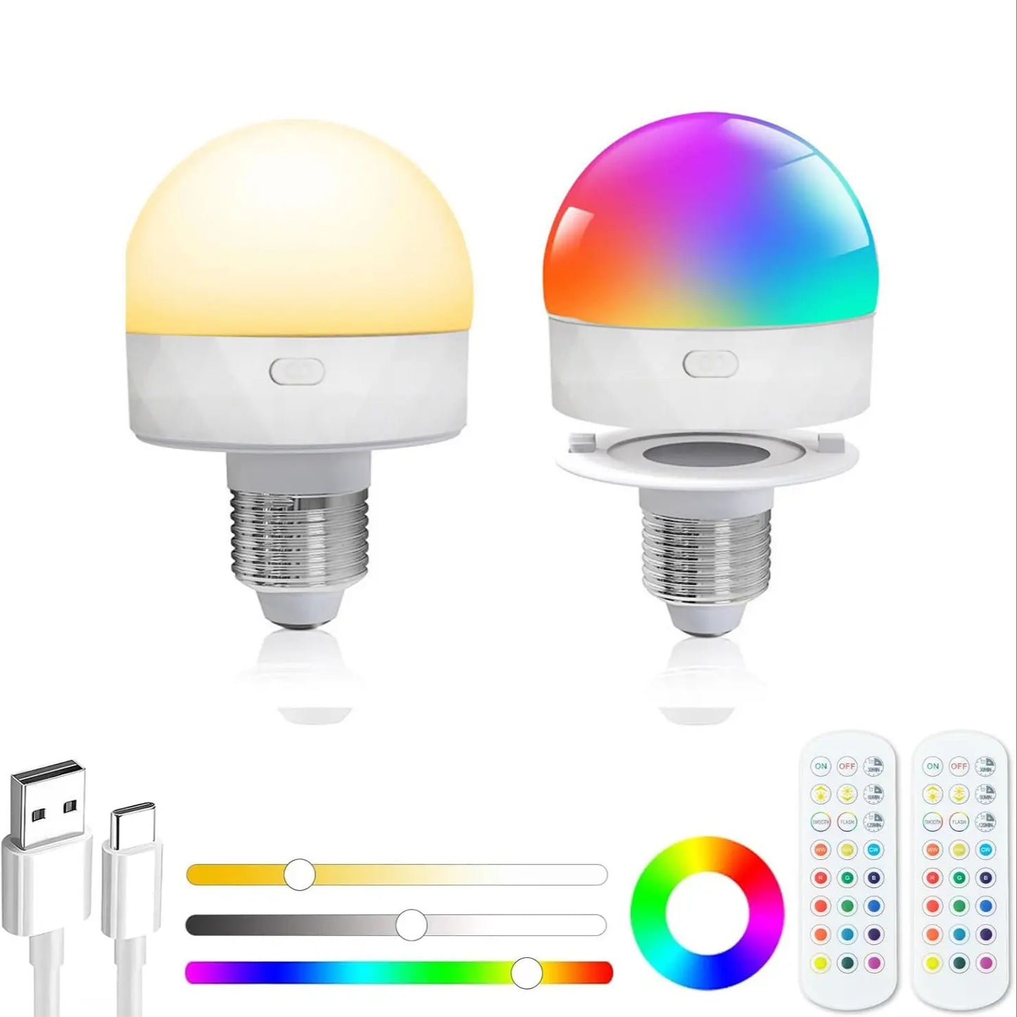Rechargeable Wall Lights, Gold/, Remote Control, Adjustable Light Temperature, Adjustable RGB Lighting, Battery-Powered Non-Hardwired Design, Modern Mood Lighting